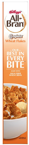 Kelloggs All Bran Complete Wheat Flakes Cereal, 18 Ounce -- 10 per case