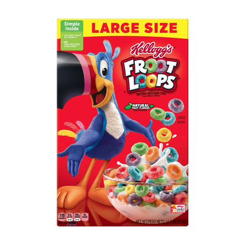 Kelloggs Froot Loops Cereal, 14.7 Ounce -- 12 per case.