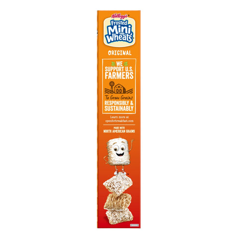 Kelloggs Bite Size Frosted Mini Wheats Cereal, 18 Ounce -- 16 per case.