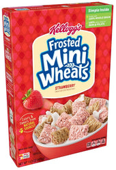 Kelloggs Strawberry Frosted Mini Wheats Cereal, 14.3 Ounce -- 10 per case