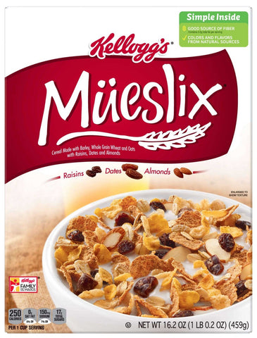 Kelloggs Muslix Cereal, 16.2 Ounce Box -- 10 per case