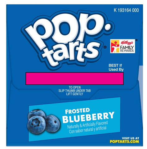 Kelloggs Frosted Blueberry Pop Tarts, 13.5 Ounce -- 12 per case