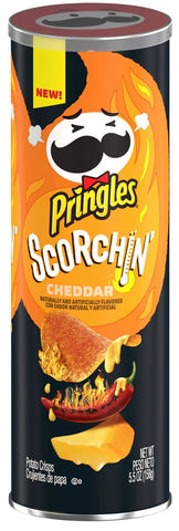 Pringles Scorchin Cheese Potato Crisps, 5.5 Ounce -- 14 per case