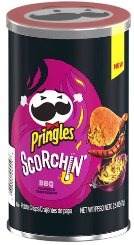 Pringles Scorchin Bbq Potato Crisps, 2.5 Ounce -- 12 per case