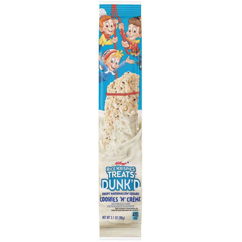 Kelloggs Rice Krispies Treats DunkD Dipped Cookies N Creme Crispy Marshmallow Squares, 3.1 Ounce -- 72 per case