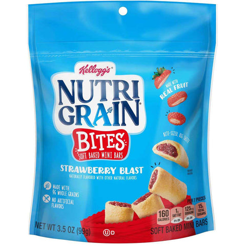 Kelloggs Strawberry Blast Nutri Grain Cereal Bar, 3.5 Ounce -- 6 per case.