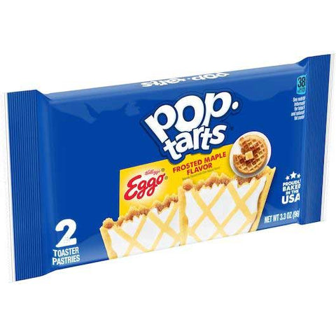 Kelloggs Pop-Tarts Eggo Maple Flavor Toaster Pastry, 3.3 Ounce -- 72 per case