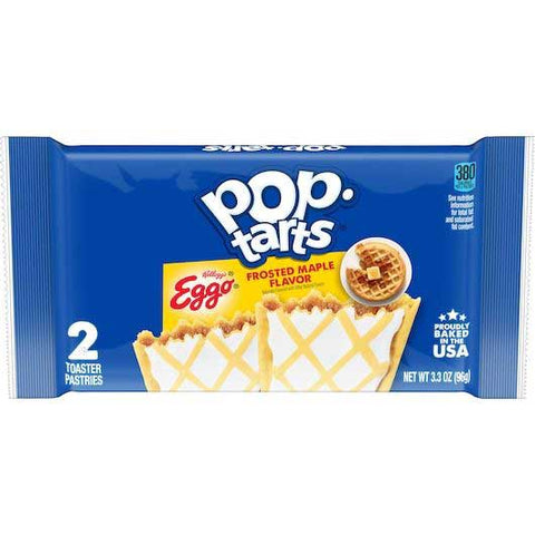 Kelloggs Pop-Tarts Eggo Maple Flavor Toaster Pastry, 3.3 Ounce -- 72 per case