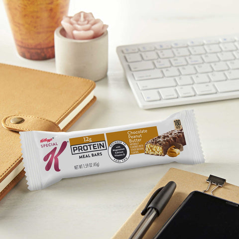 Kelloggs Special K Protein Chocolate Peanut Butter Meal Bar Snacks -- 48 per case.