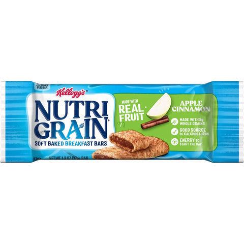 Kelloggs Nutri-Grain Apple Cinnamon Filled Cereal Bar, 10.4 Ounce Box, 8 bars per box -- 12 boxes per case