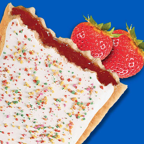 Kelloggs Pop Tarts Strawberry Blueberry Brown Sugar Cinnamon Toaster Pastries -- 96 per case.