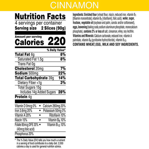 Kelloggs Eggo Cinnamon French Toast Stick, 12.7 Ounce -- 8 per case.