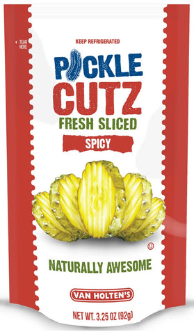Van Holtens Clean Label Spicy Pickle Cutz, 3.25 Ounce -- 12 per case