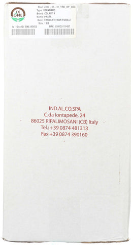 Colavita Tricolor Fusilli, 20 Pound
