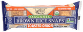 Edward and Sons Organic Brown Rice Onion Snap Cracker, 3.5 Ounce -- 12 per case.