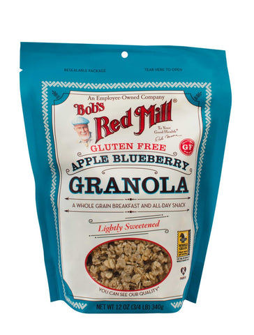 Bobs Red Mill Apple Blueberry Granola, 12 Ounce -- 4 per case