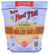 Bobs Red Mill Gluten Free Organic Extra Thick Rolled Oats, 32 Ounce -- 4 per case