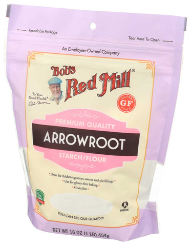 Bobs Red Mill Grain Free Arrowroot Starch, 16 Ounce -- 4 per case