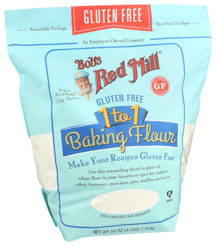 Bobs Red Mill Gluten Free 1 to 1 Baking Flour, 64 Ounce -- 4 per case