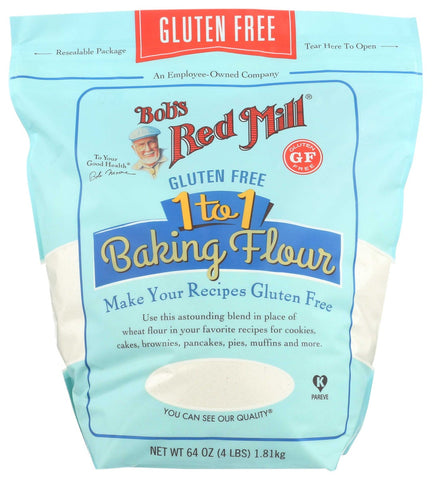 Bobs Red Mill Gluten Free 1 to 1 Baking Flour, 64 Ounce -- 4 per case