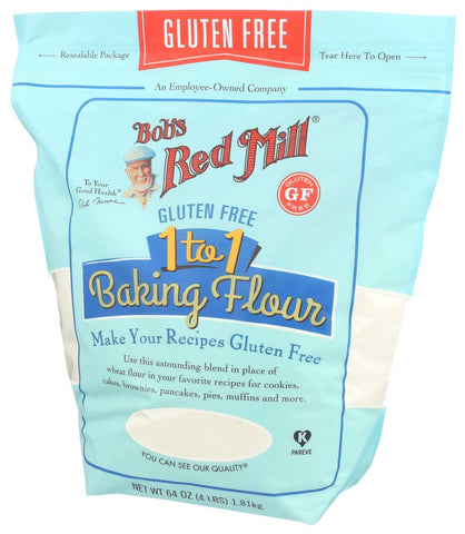 Bobs Red Mill Gluten Free 1 to 1 Baking Flour, 64 Ounce -- 4 per case
