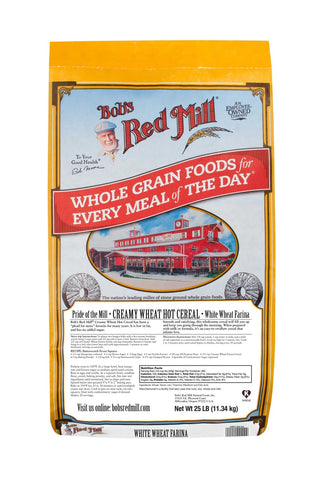 Bobs Red Mill White Wheat Farina, 25 Pound.