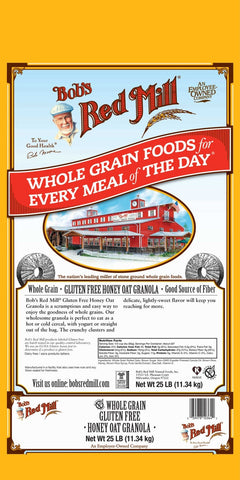 Bobs Red Mill Gluten Free Honey Oat Granola, 25 Pound.