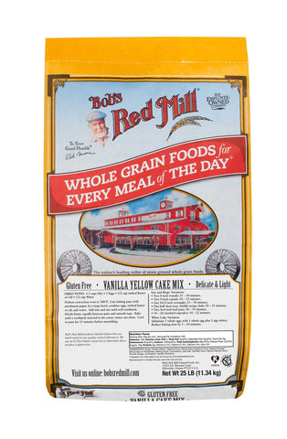 Bobs Red Mill Vanilla Yellow Cake Mix, 25 Pound.