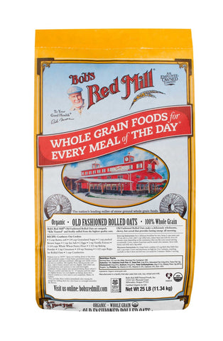 Bobs Red Mill Organic Old Fashioned Rolled Oats, 25 Pound.
