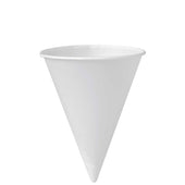 SOLO Cup Company Bare Treated Paper Cone Water Cups, 6 oz, White, 200/Sleeve, 25 Sleeves/Carton
