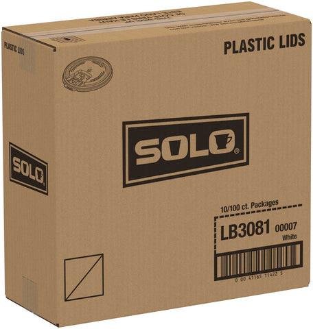 SOLO Cup Company Hot Cup Lids, White, 1000/Carton