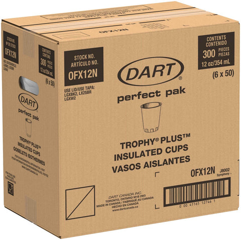 SOLO Cup Company Symphony Design Trophy Foam Hot/Cold Drink Cups, 12oz, 300/Carton