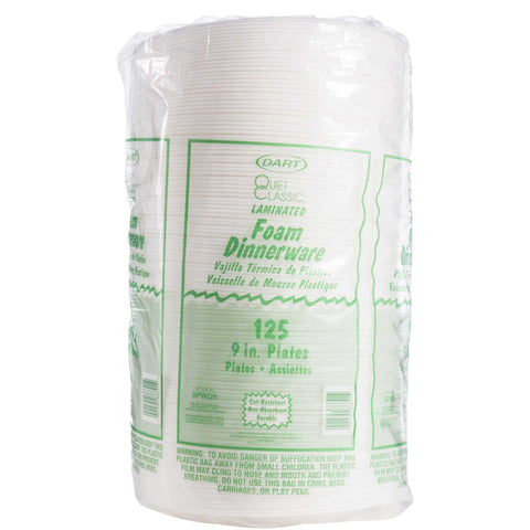 Solo White Foam Centerpiece Dinner Plate, 9 inch -- 500 per case.