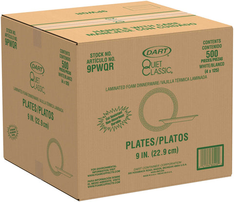 Solo White Foam Centerpiece Dinner Plate, 9 inch -- 500 per case.