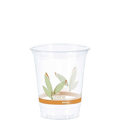 SOLO Cup Company Bare Eco-Forward RPET Cold Cups, 12-14 oz, Clear, 50/Pack, 1000/Carton