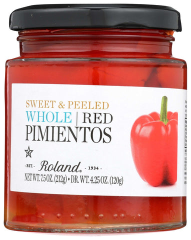 Roland Whole Red Pimientos, 7.5 Ounce