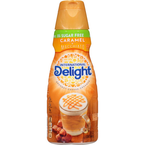 International Delight Sugar Free Caramel Macchiato Coffee Creamer, 32 Fluid Ounce -- 6 per case.