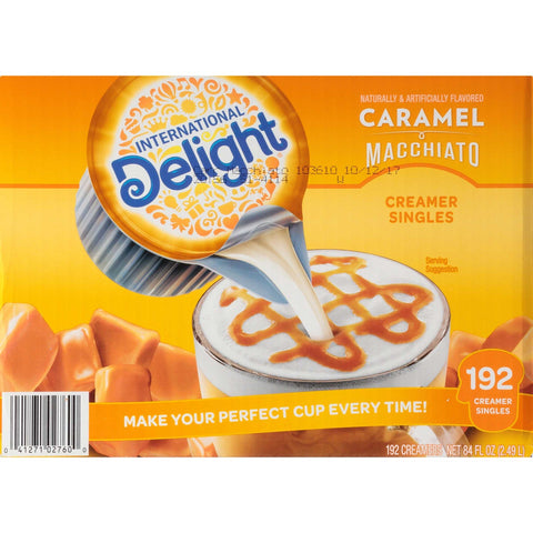 International Delight Caramel Macchiato Creamer -- 192 per case.