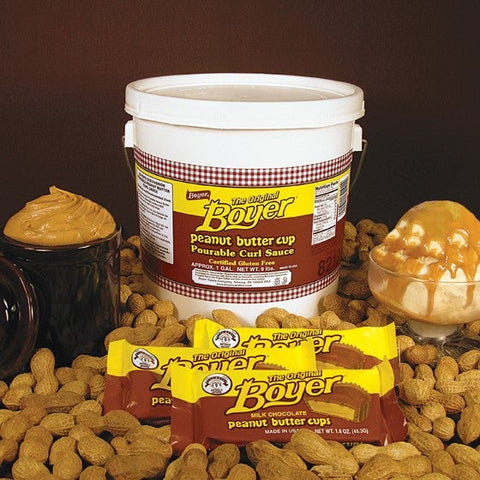 Boyer Peanut Butter Curl Sauce, 1 Gallon Pail -- 2 per case.