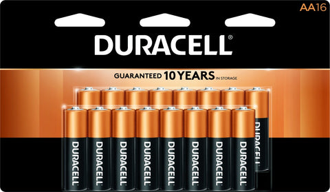 Duracell AA Alkaline Personal Power Batteries, 16 count per pack -- 12 per case.