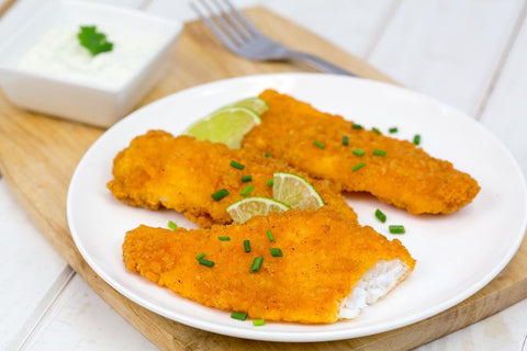 Oceanway Seafood Cash and Carry Breaded Flounder Tenders, 2.5 Pound -- 4 per case.
