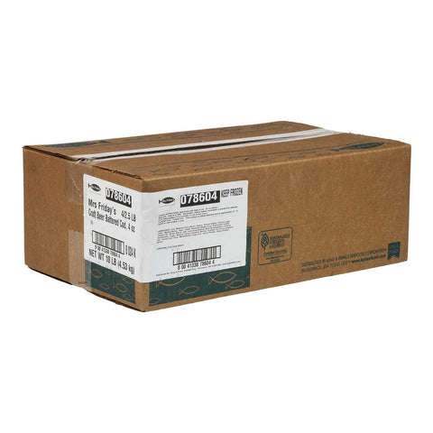 Mrs. Fridays Craft Beer Battered Cod, 4 Ounce -- 4 per case.