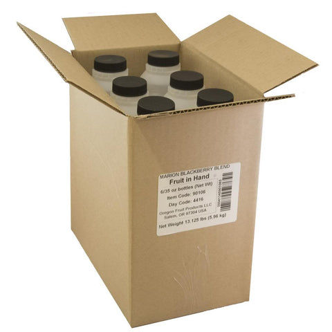 Fruit In Hand Marion Blackberry Pourable Fruit Puree, 35 Ounce -- 6 per case.