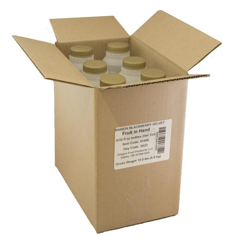 Fruit in Hand Marion Blackberry Craft Puree, 32 Fluid Ounce -- 6 per case.