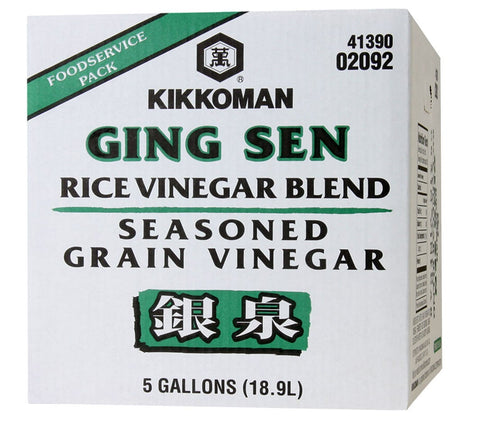 Kikkoman Ginger Sen Rice Vinegar Blend, 5 Gallon.