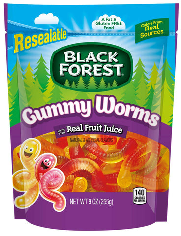 Black Forest Gummy Worms, 9 Ounce -- 6 per case.