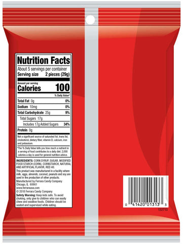 Sathers Cherry Slices Candy, 5 Ounce -- 12 per case.
