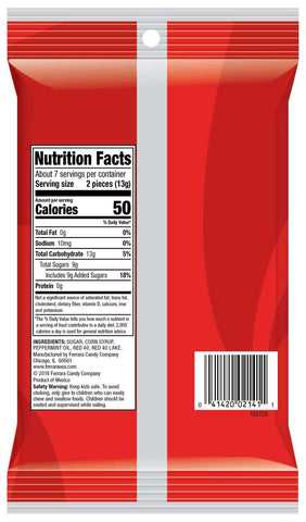 Sathers Peppermint Twists Candy, 3.2 Ounce -- 12 per case.