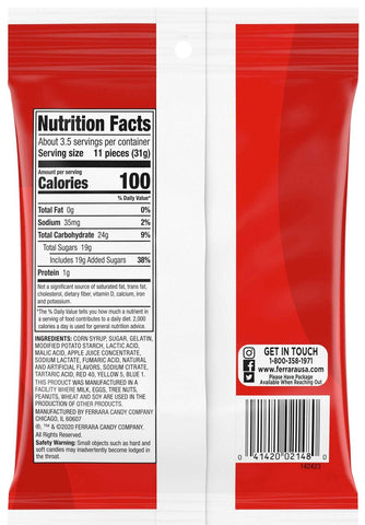 Sathers Sour Gummi Bears Candy, 4 Ounce -- 12 per case.
