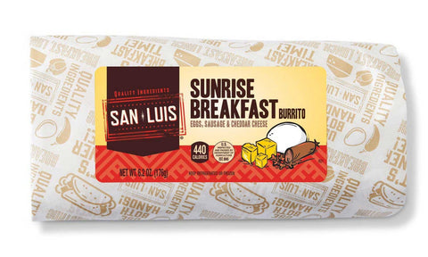Deli Express Sunrise Breakfast Burrito, 6.2 Ounce -- 12 per case.